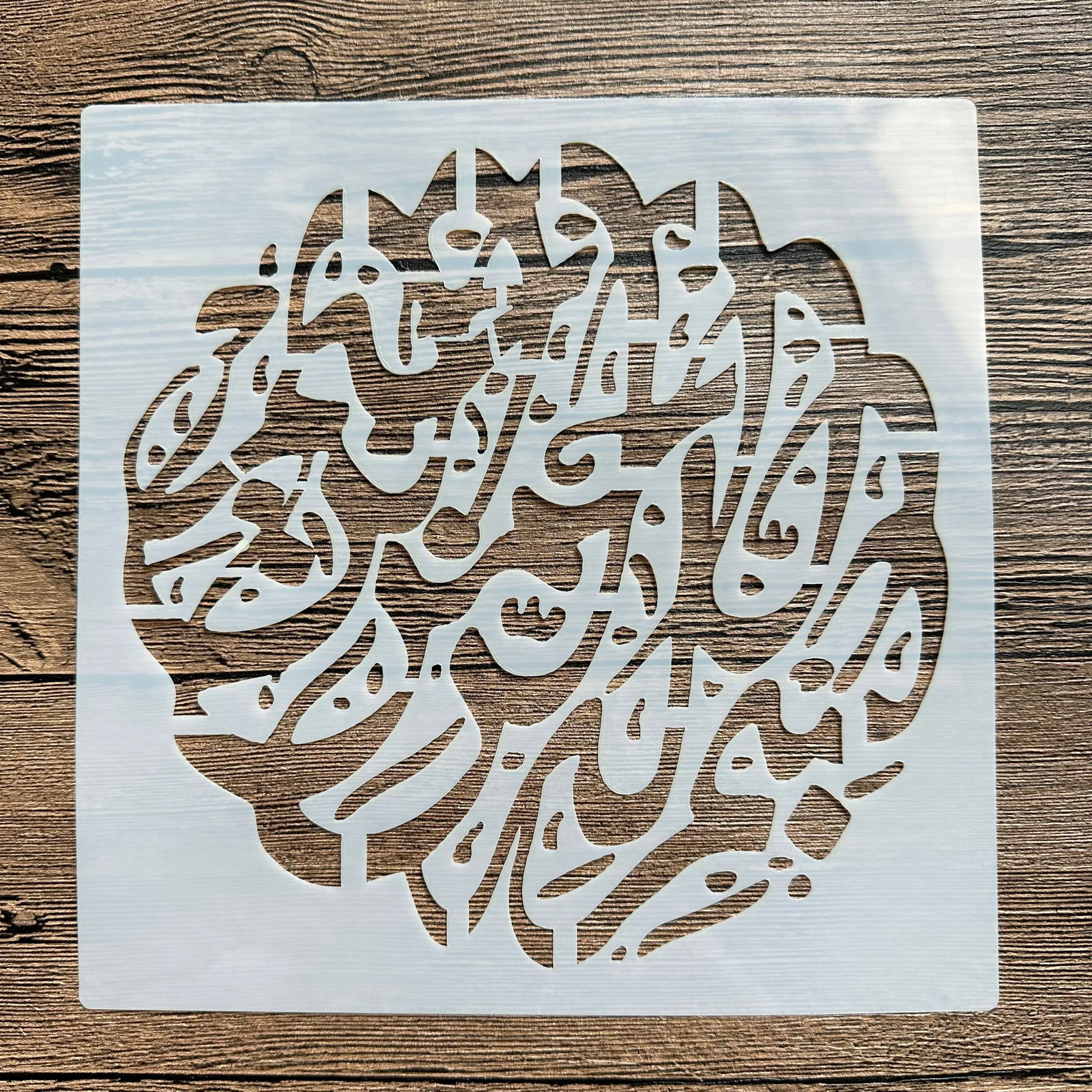 20*20 cm árabe Islam DIY molde de mandala para pintar plantillas álbum de fotos estampado tarjeta de papel en relieve sobre madera, tela, pared: Verde