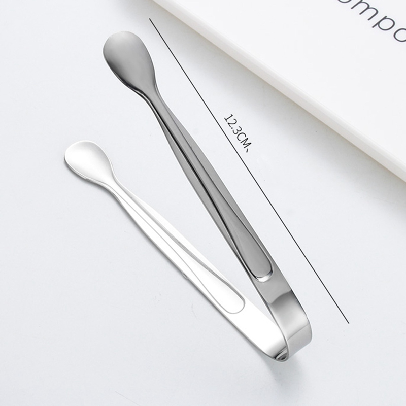 Pinzas de hielo de acero inoxidable para azúcar, Mini cubitos de hielo para servir comida, accesorios de cocina, Bar, de té, 1 pieza