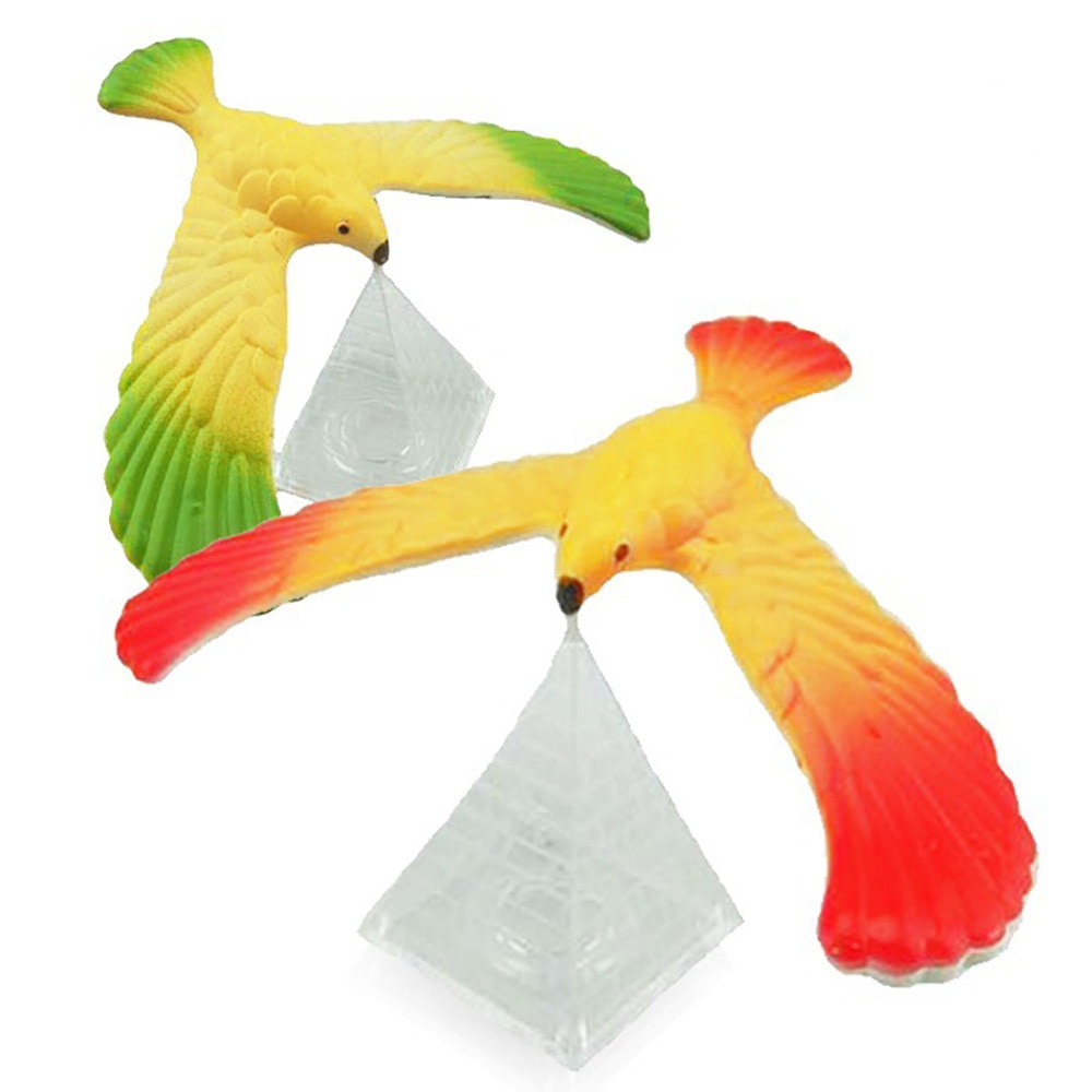 Funny Amazing Balancing Eagle With Pyramid Stand Magic Bird Desk Kids Toys Fun Learn