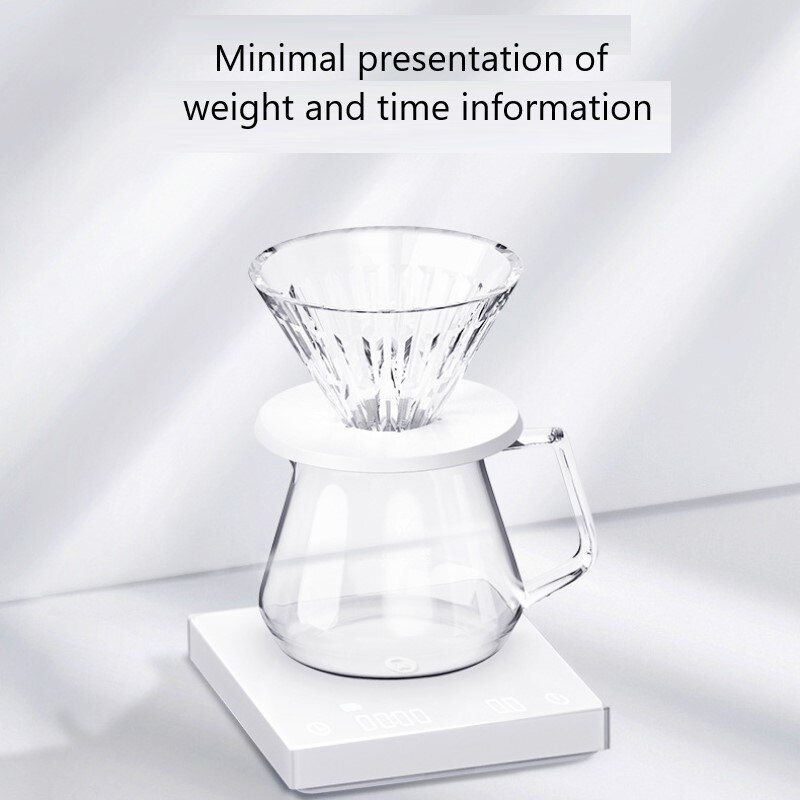 Balance à café intelligente avec minuterie USB charge des grains pesant le poids de la synchronisation écran LED à Induction portant 2kg accessoires de cuisine