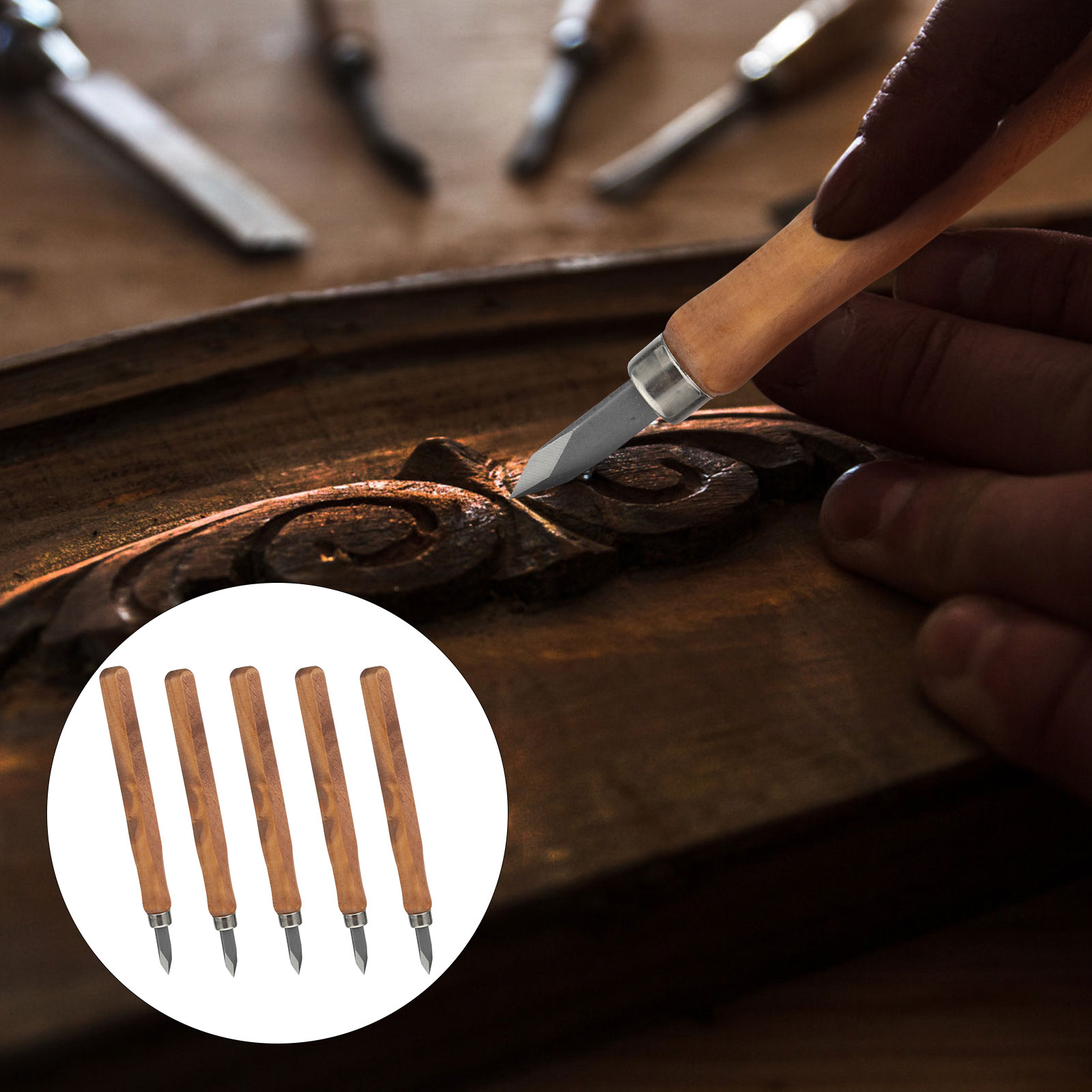 Woodcut Knives Wood Carving Tool Woodworking Hobby Craft Cutters Woodworking Marking Tool 13.50X2.00cm