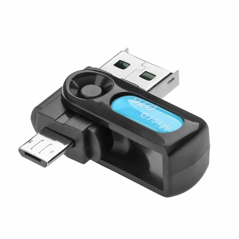 Universal 2 in 1 USB OTG Cardreader Micro USB OTG TF SD Memory Card Reader OTG Adapter for Mobile Phone Laptop