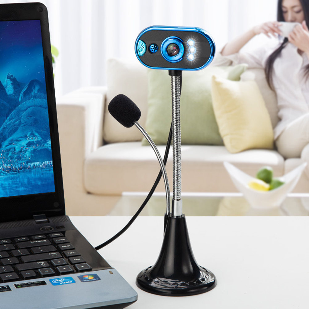 Zwanenhals Hd Webcam Met Microfoon 4 Led USB3.0 USB2.0 Driver Gratis Web Camera Voor Desktop Laptop Pc Computer 640X480 pixel