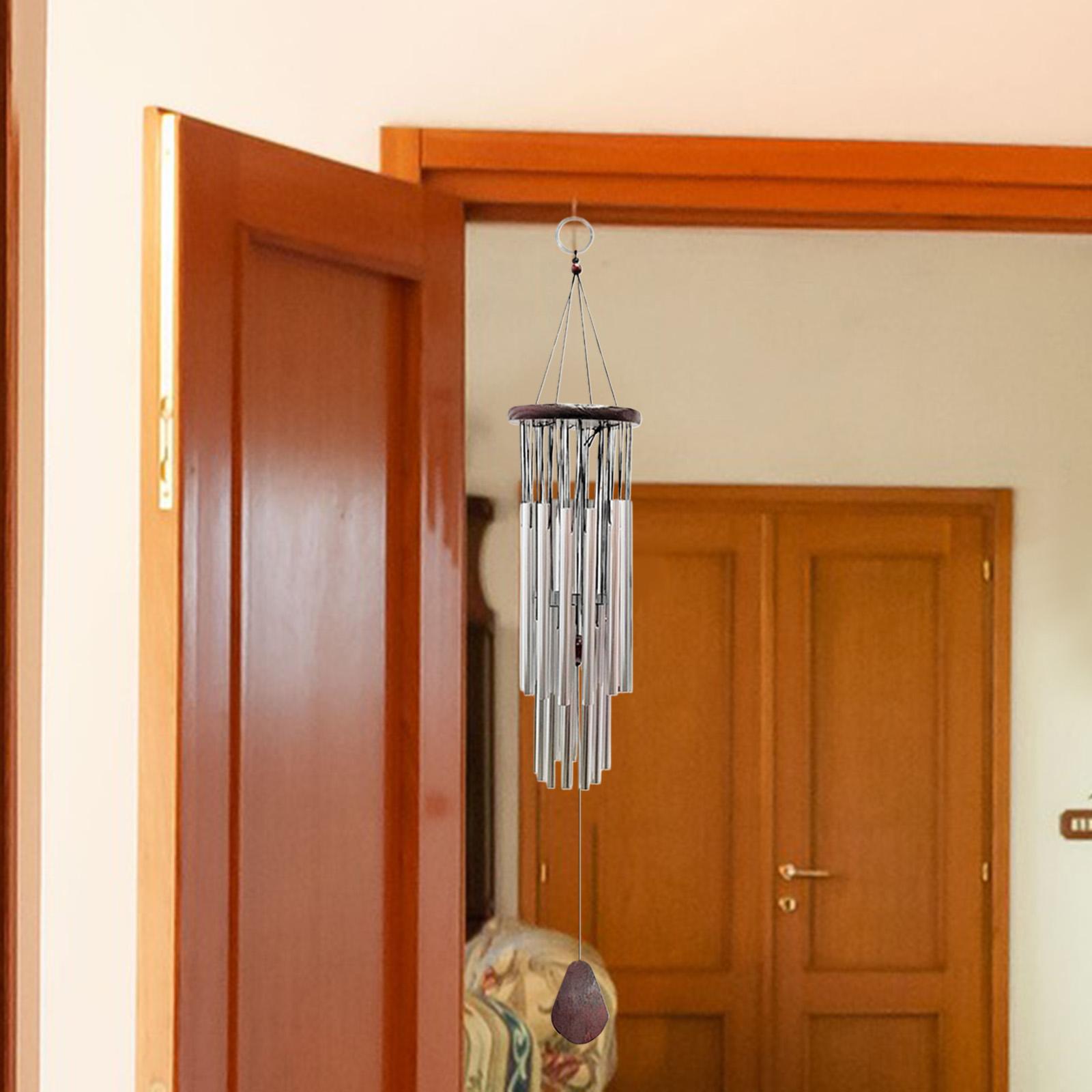 Sinos de vento feitos à mão 27 tubos sino vento para casa varanda aquecimento natal