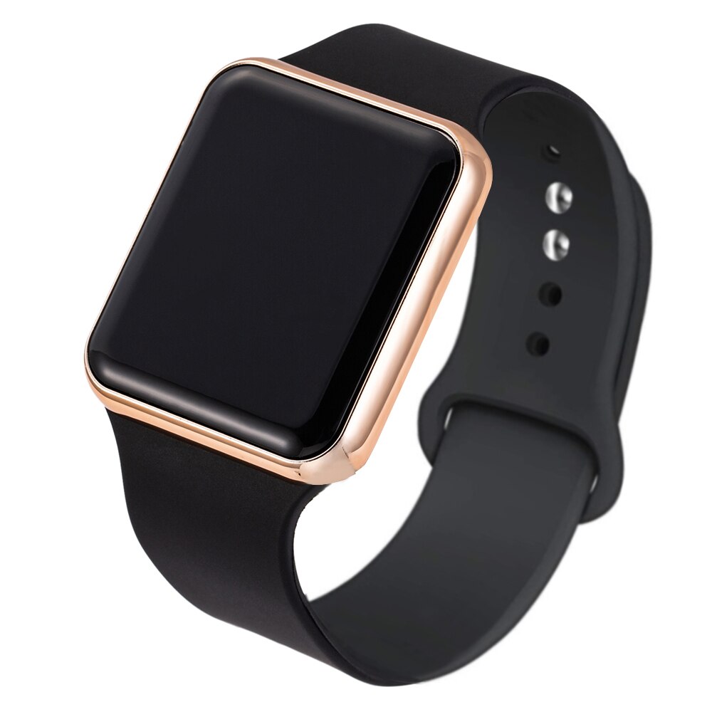 Kvinder mænd unisex sport led digitalt armbåndsur silikonerem elektroniske ure ure relogio feminino