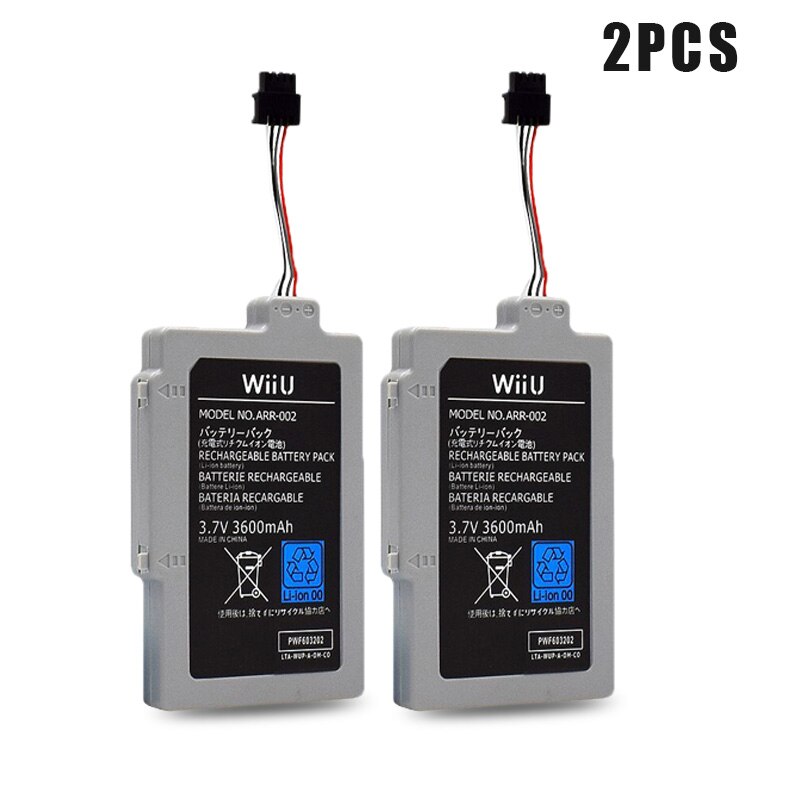 1-10 Stuks 3.7V 3600Mah ARR-002 Lithium Ion Oplaadbare Batterij Pack Voor Nintendo Wii U Gamepad Controller vervanging Batterijen: 2PCS