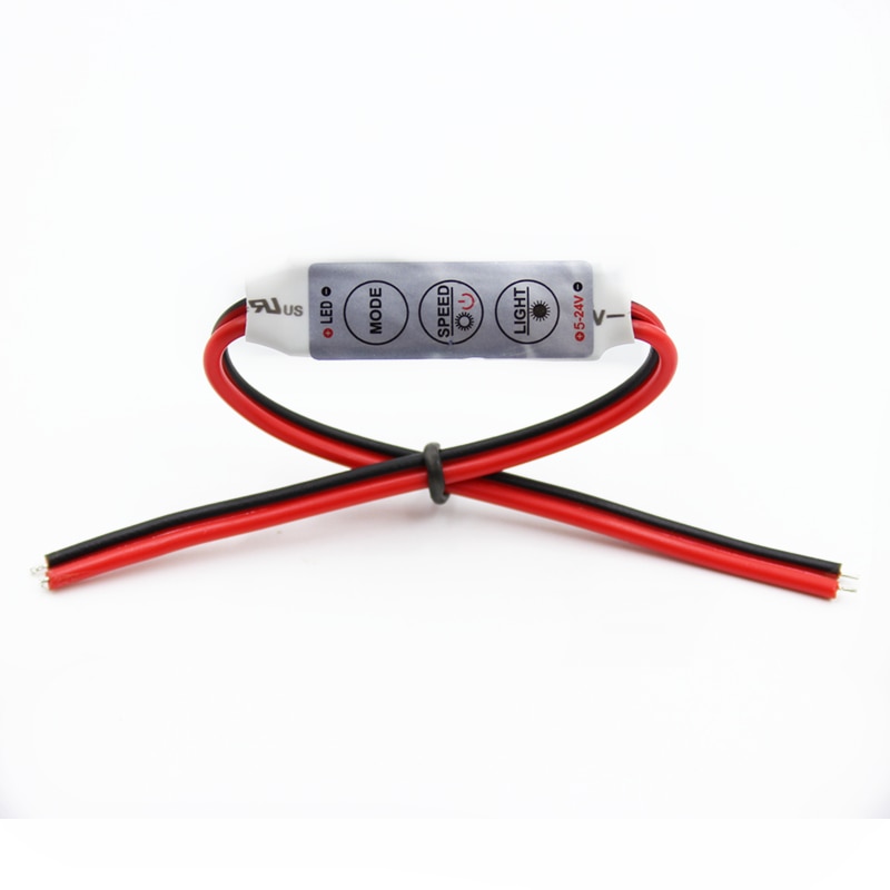 10Pcs DC12V 24V 3*4A Mini Led Controller Dimmer Driver to Control Single Color Led Strip Light SMD 2835 3528 5050 5630 3014