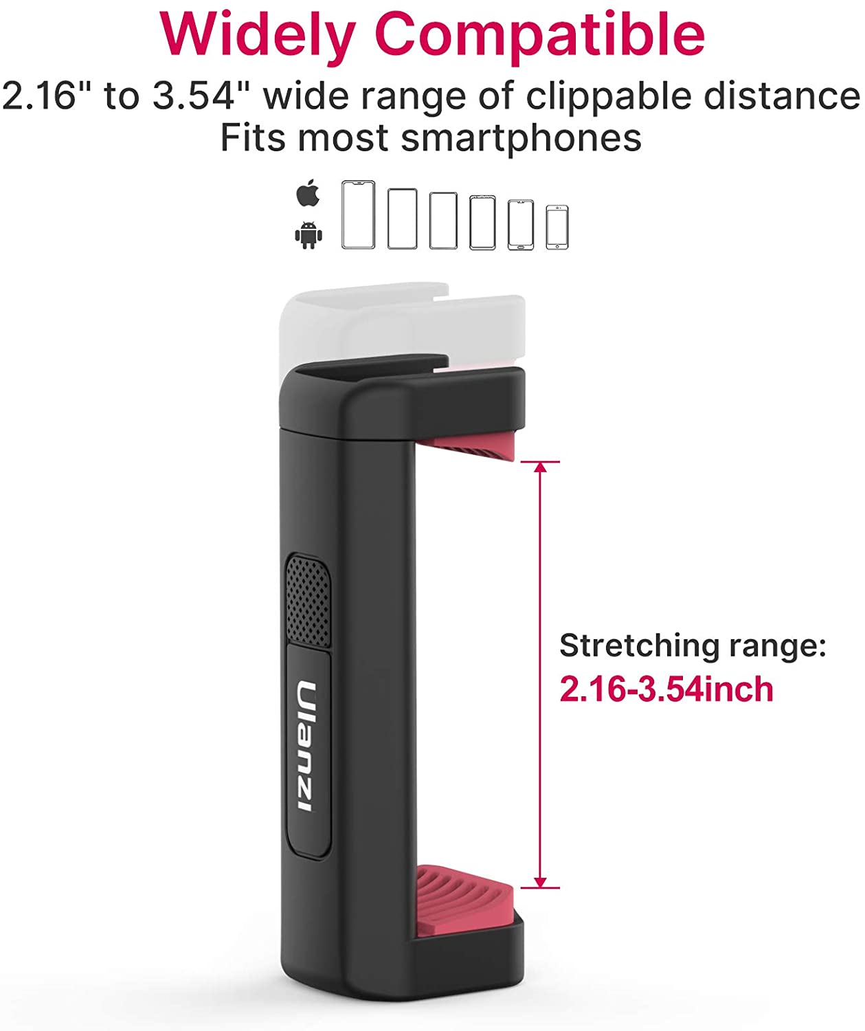 Ulanzi Telefoon Clip Statief Mount Adapter Met Koud Shoe Mount Desktop Telefoon Stand Smartphone Klem Voor Iphone 12 Pro Max samsung