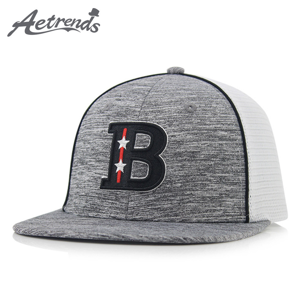 [aetrends] hip hop hat mesh flad baseballkasket cool kasketter og hatte til mænd z -9968