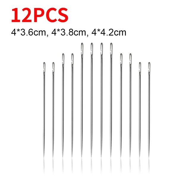 30 sztuk ślepa igła robić szycia osoby w podeszłym wieku ze stali nierdzewnej szybka automatyczna igła samonawlekająca szpilki robić szycia DIY dziurkacz nawlekacz igły: SZARY