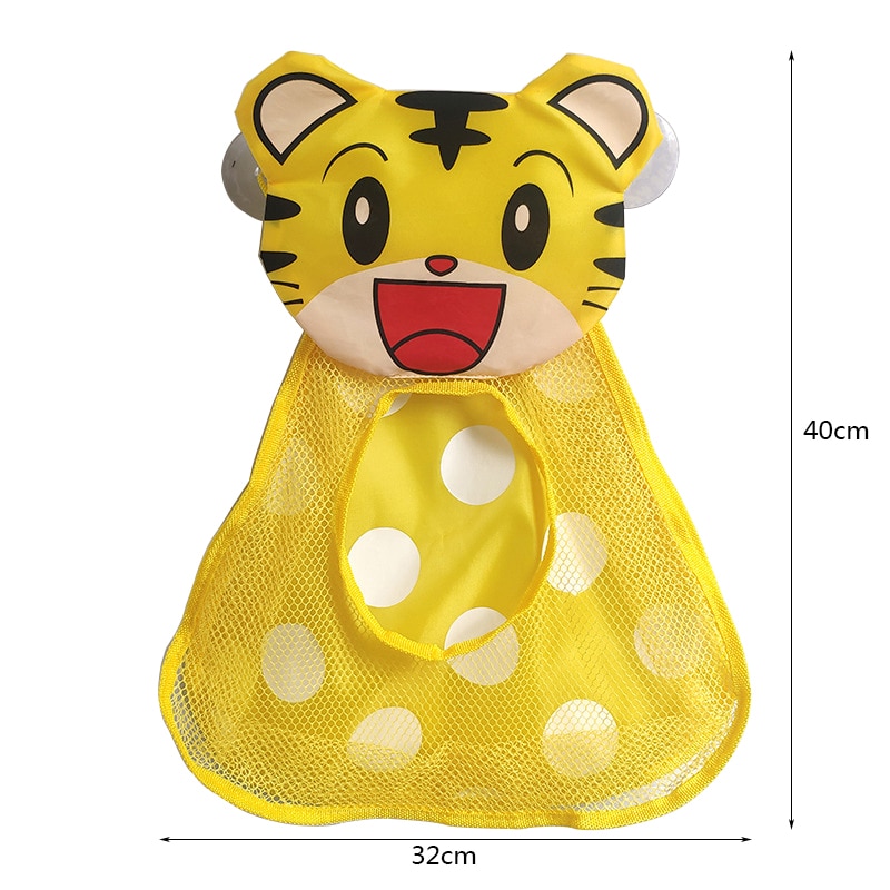 Organizzatore di giocattoli da bagno Little Bear Tiger Baby Kids Toy Storage Mesh Toy Bag Net bagno Organizer Baby Water Shower giocattoli Organizer