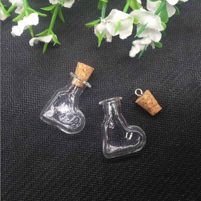 10pcs/lot round heart square stars Teardrop Shape Mini Glass bubble Bottles Jars with Cork stopper Wish Note Craft Bottle: Pure Gold Color