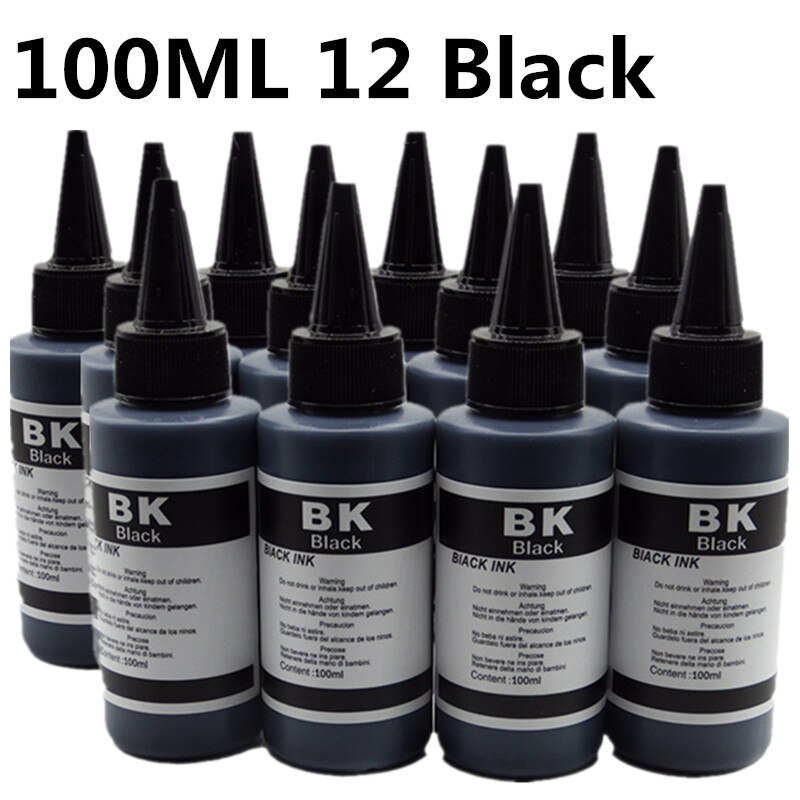 Gespecialiseerd T5846 Refill Dye Inkt Kits Voor Epson Picturemate PM200 PM225 PM240 PM260 PM280 PM225 Printer: 100ML 12BK