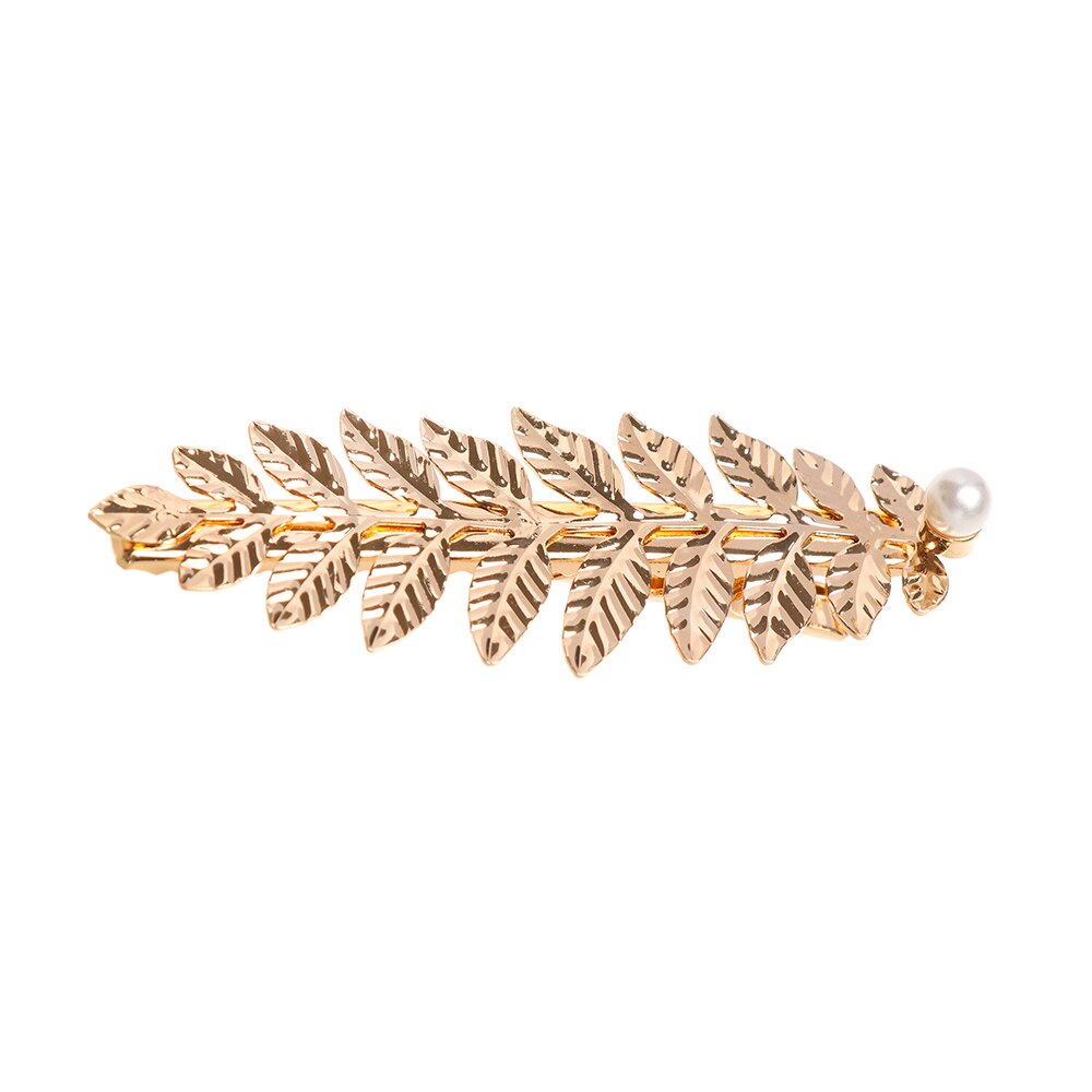 Vintage Hårbøjle Guld Blade Krans Bryllup Brude Tilbehør Hårbånd Kvinder Retro Krone Smykke Tiara: 1