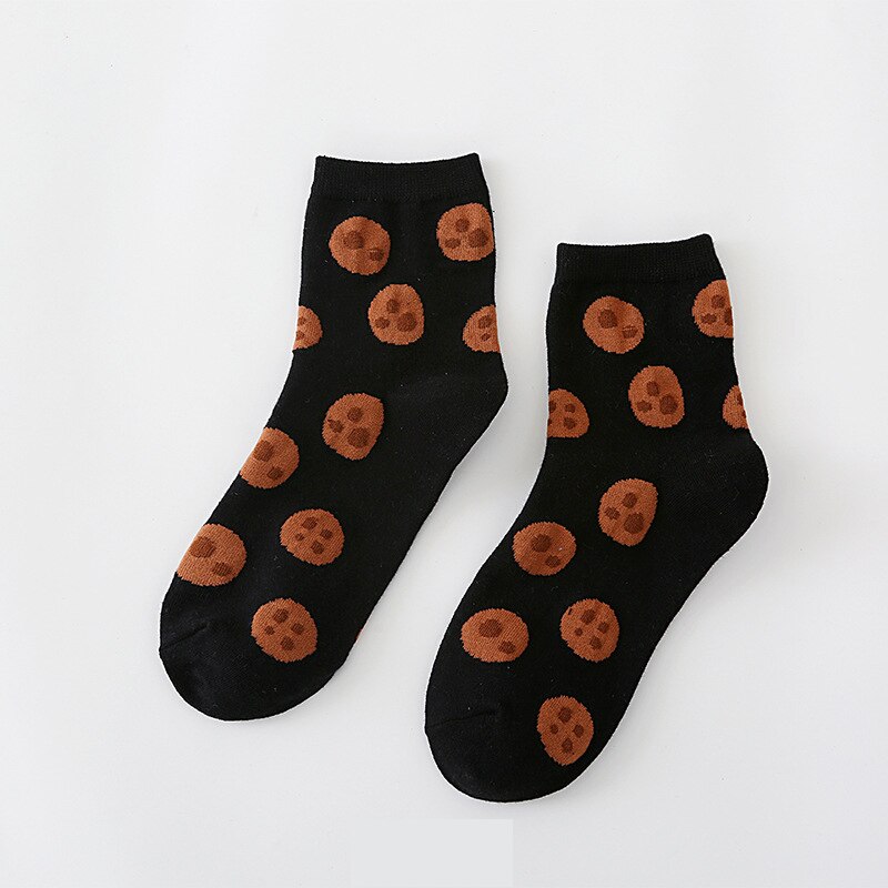 Zomer cartoon watermeloen wortel ei konijn strik pizza kers koekje vrouwen koreaanse versie van sokken straatsokken: 7