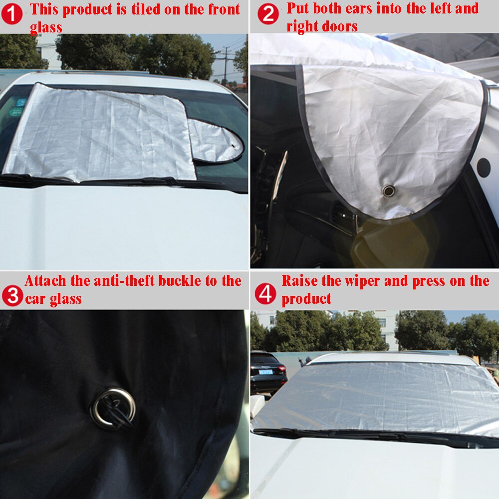 Universal Car Car shield half cover Front Glass snow protection Anti-icing Insulated car cloth Hatchback sedan SUV Car Accessory