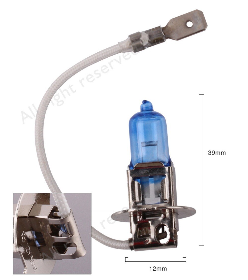 Bombilla halógena para faro delantero de coche, lámpara blanca de 12V, 100W, H11, 5000K, H3, H1, H7, H4, HB3, HB4, 9005, 9006
