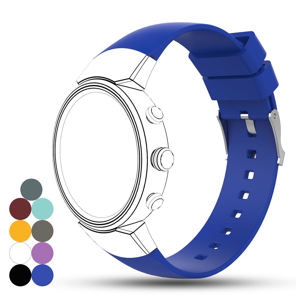 Eieuuk Accessoire Zachte Siliconen Gel Vervanging Horlogeband Band Armband Voor Asus Zenwatch 3 Smart Fitness Horloge: Blue