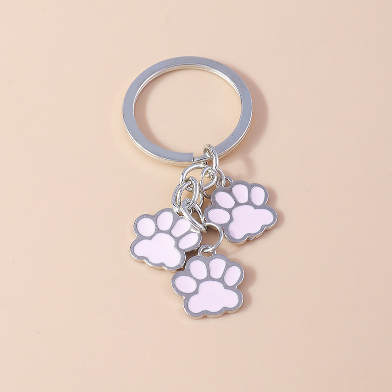 Portachiavi con libellule smaltate carine portachiavi con impronta di gatto portachiavi per auto per donna ciondoli per borsetta per ragazze regali di gioielli DIIY