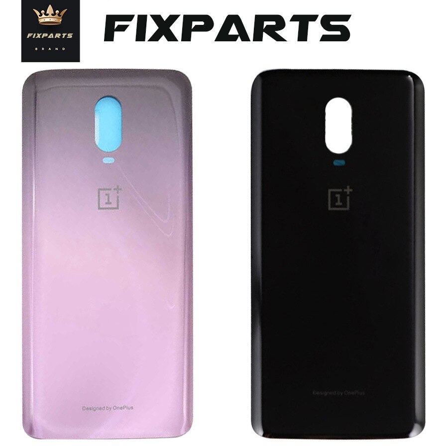 Coque arrière en verre pour Oneplus 6, 6T, couvercle de batterie, pour fenêtre arrière