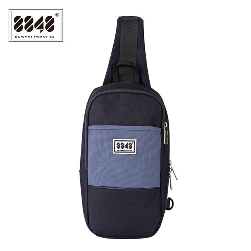 8848 Men Messenger Bag Women Shoulder Bag Small Chest Pack Bag Large Capacit Handbags Single-strap Bag Navy 096-040-002