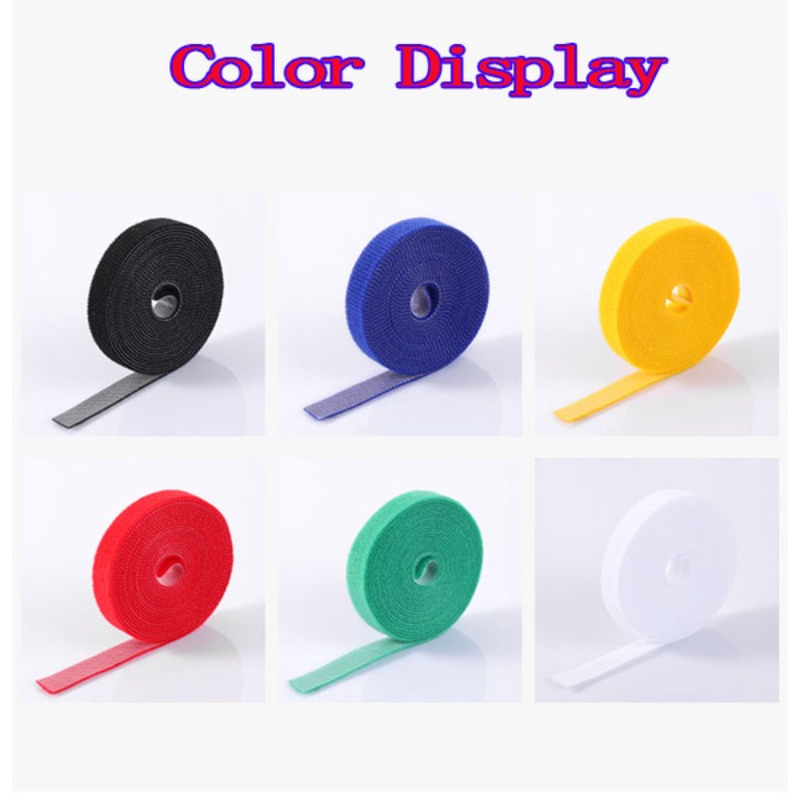 5M/Roll 15/20mm Fastener Strap Adhesive Fastener Tape Reusable Hook Loop Cable Tie Wire Straps Magic Tape DIY Fastener Accessori