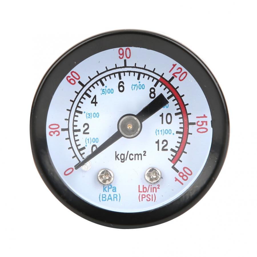 Luchtdrukmeter Druk Ijzer Shell Bar 0 ~ 180PSI 0 ~ 12Bar Dia 40Mm Draagbare Mini Meetklok digitale Gauge Voor Air Compressor