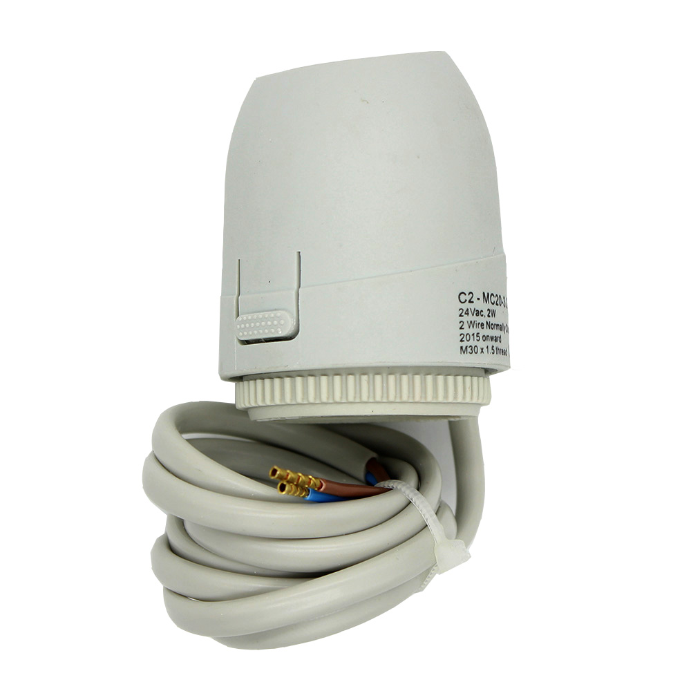 Elektrischer thermischer Stellantrieb-Ventilkopf für Thermostatverteiler, Fußbodenheizung, Kühler, normalerweise geöffnet, geschlossen, 24 V, 230 V, NO NC: Blau / 6V