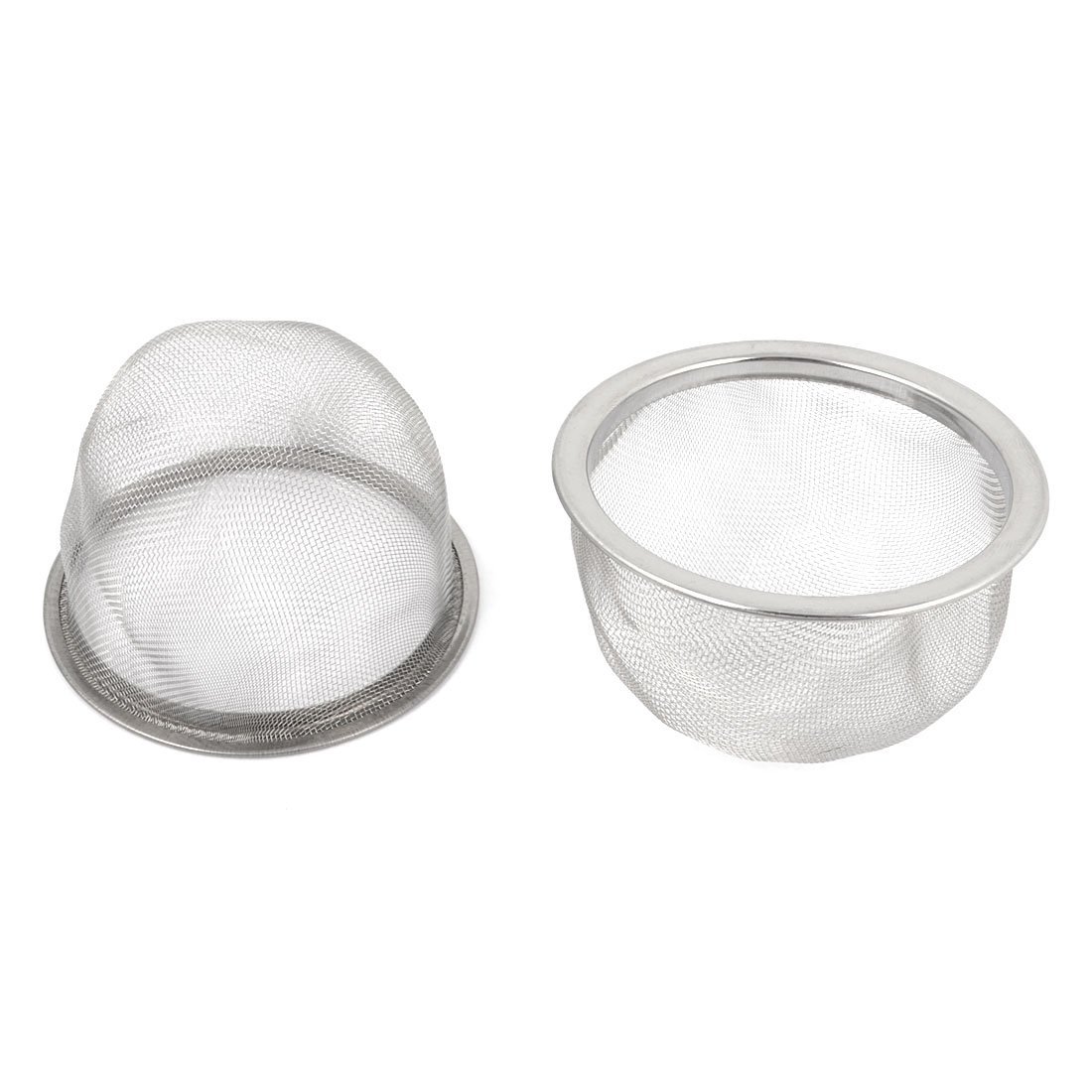 2 Pcs Stainless Steel Drainer Mesh Tea Strainer Teapot Filter Silver