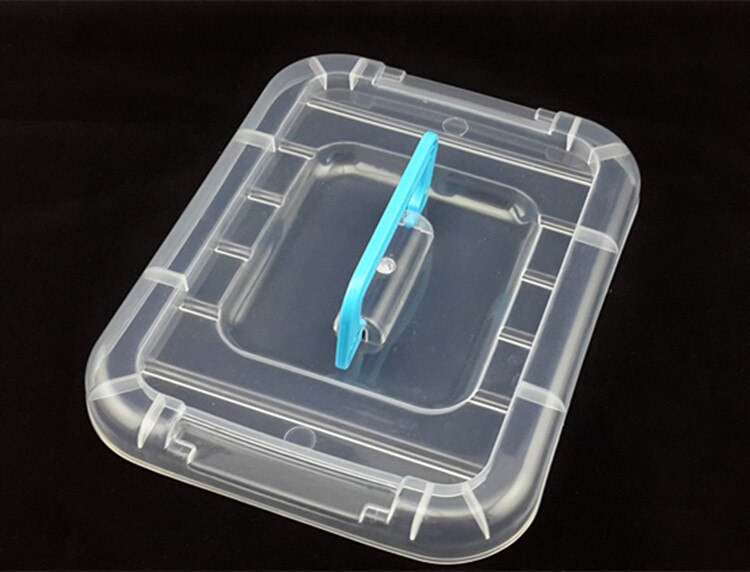 1PC 3 Size Plastic Storage Box Portable Storage Finishing Box Transparent Plastic Boxes Large Tools Boxes with Handle JF 0670