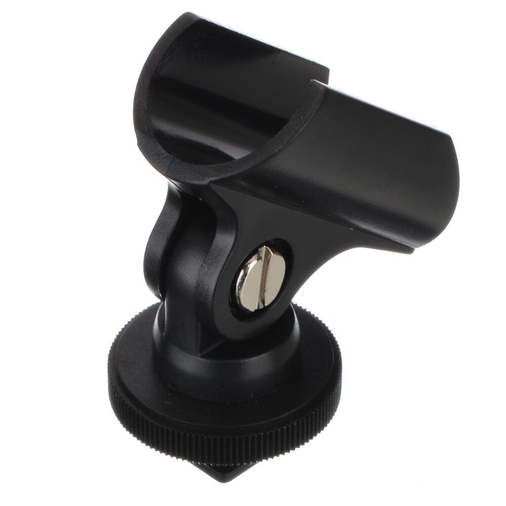 1 PC Microfoon Clip Stand 19mm Plastic Mic Microfoon Houder Clip met Shoe Voor DSLR Camera