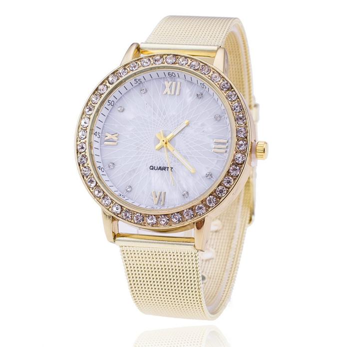 Miss Vrouwen Quartz Horloge Mode Bling Casual Dameshorloge Vrouwelijke Quartz Gold Horloge Crystal Diamond Luipaard Voor Vrouwen Klok