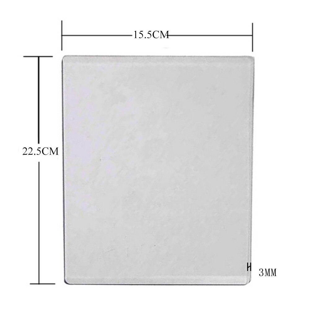 15.5cm*22.5*3mm genomskinliga plasttallrikar för gör-det-själv scrapbooking/tydliga stämplar/embossing folderalbum dekorativa kort