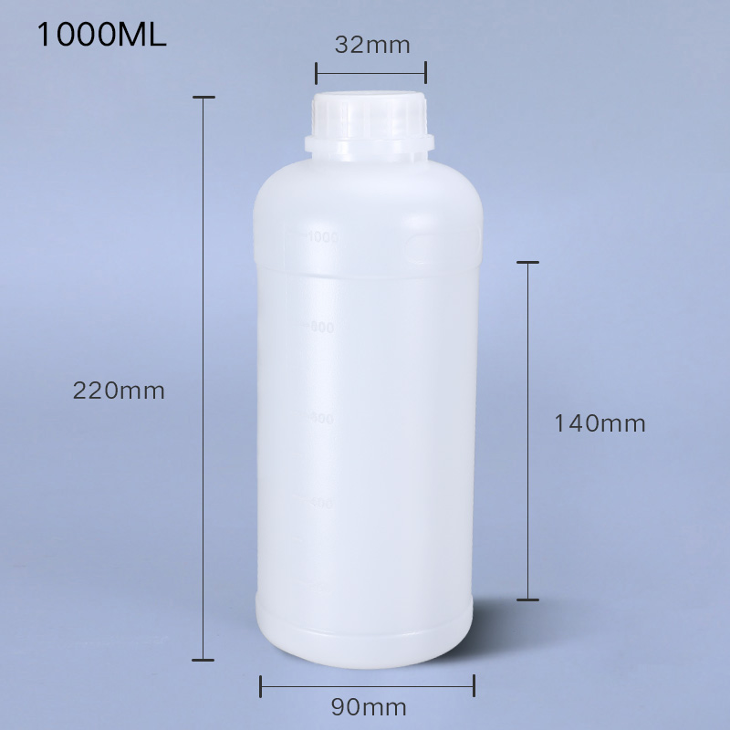 Leere plastik flaschen für Flüssige Chemische Reagenzien HDPE behälter Kosmetische lotion lagerung flaschen Lebensmittel Grade: 1000ml with scale 2