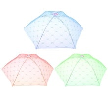 Hexagon kant voedselhoes paraplu stijl anti-muggen maaltijd tafel gaas hoes