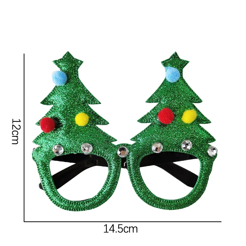 Okulary świąteczne Święty Mikołaj Choinka Bałblady Plastikowe okulary Prezent dla dzieci Boże Narodzenie impreza kieszonkowe dzieci Rekwizyty fotograficzne Dekoracje świąteczne