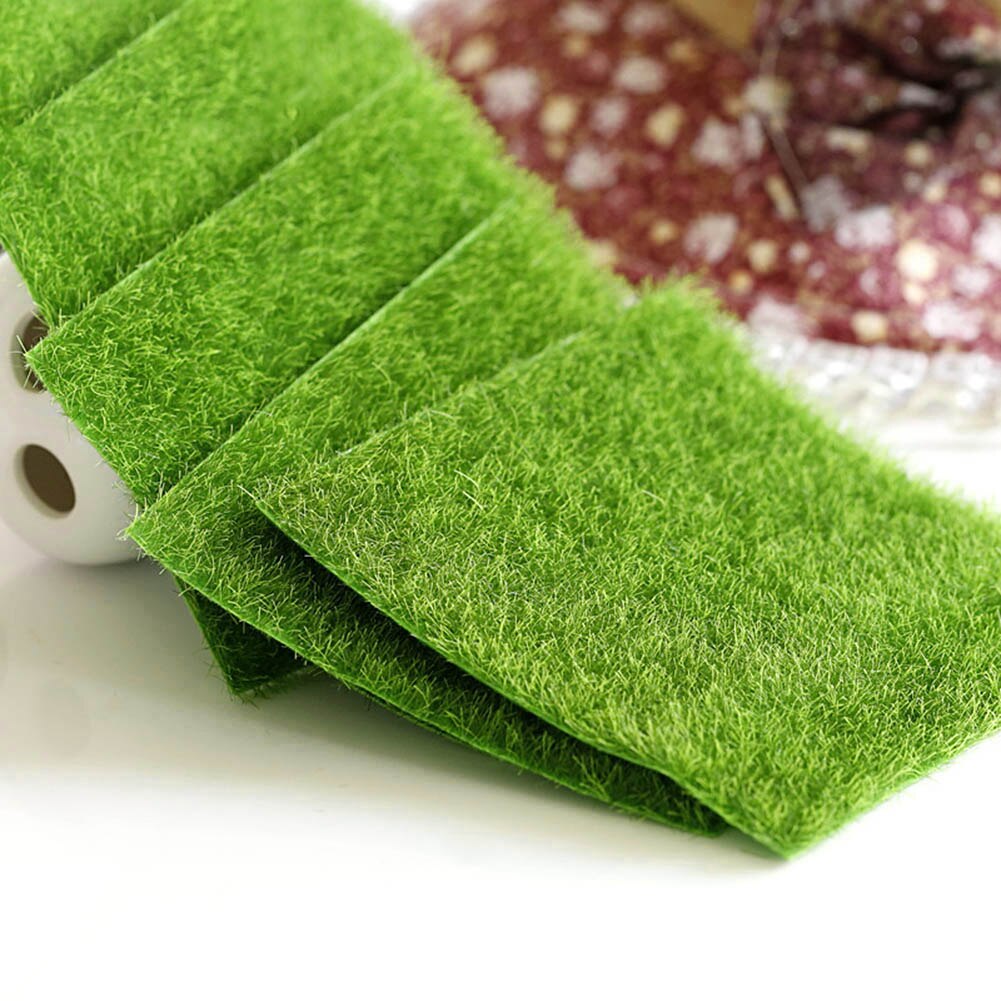 Artificial Lawn Grass Turf Interlocking Grass Tile Lawn Rug for Garden Bonsai Home Aquarium Artificial Lawn DIY Decoration