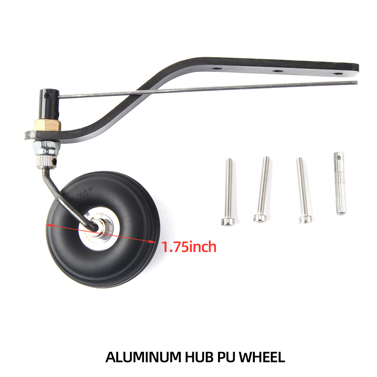 Juego de ruedas de tren de aterrizaje trasero de fibra de carbono, modelo de motor de gasolina, avión RC, 30E/50E/20CC/30CC/50CC/100CC, 1 ud.: Gris claro