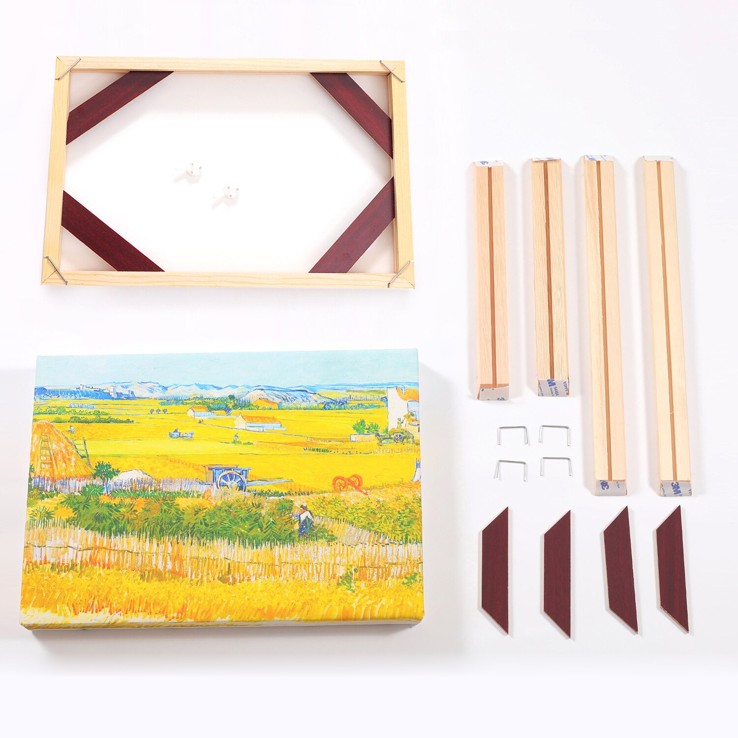 Natural Pine Wooden Painting Frame Custom Photo Frame DIY Large Size Wood Frame for Picture Poster Wall Canvas Painting Cadre