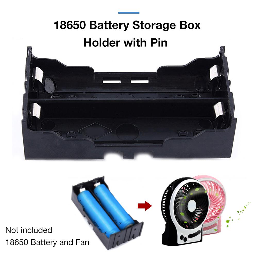 Abs 18650 batterij opbergdoos 3.7-11.1v lithium batterij houder behuizing met pin 1/2/3 batterij houder pcb behuizing kunststof container