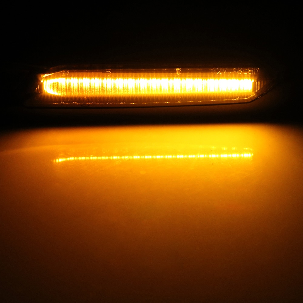 Blinklyslys signallampe et par førte bil dynamisk sidemarkør blinklys til bmw  e60 e61 e81 e82 e88 e90 e91 e92 e93