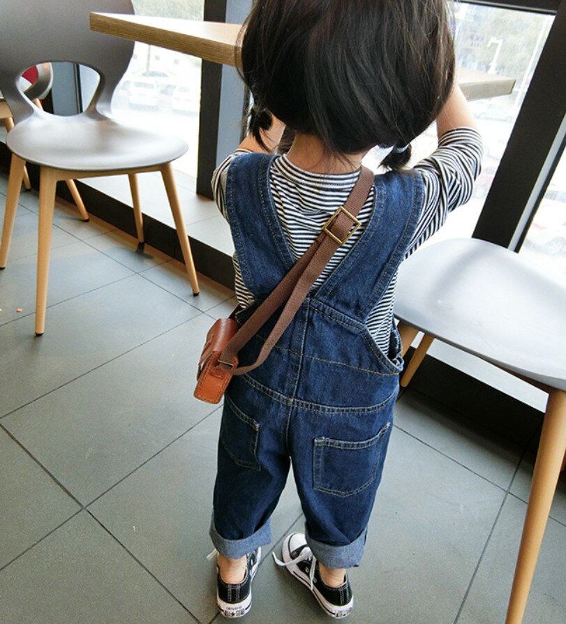 Neue Baby Mädchen Jungen Denim Overall freundlicher Insgesamt Jeans Für Frühling Herbst freundlicher Hosen Gesamt Kleidung Lätzchen Hosen