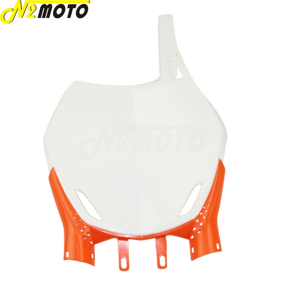 Placa de nombre de número delantero Universal para Motocross, color blanco y negro, para Kawasaki, Suzuki, Yamaha, Honda, CRF, CRE, KLX, KLR, DRZ, WR, YZ, 85, 250, 450: Naranja