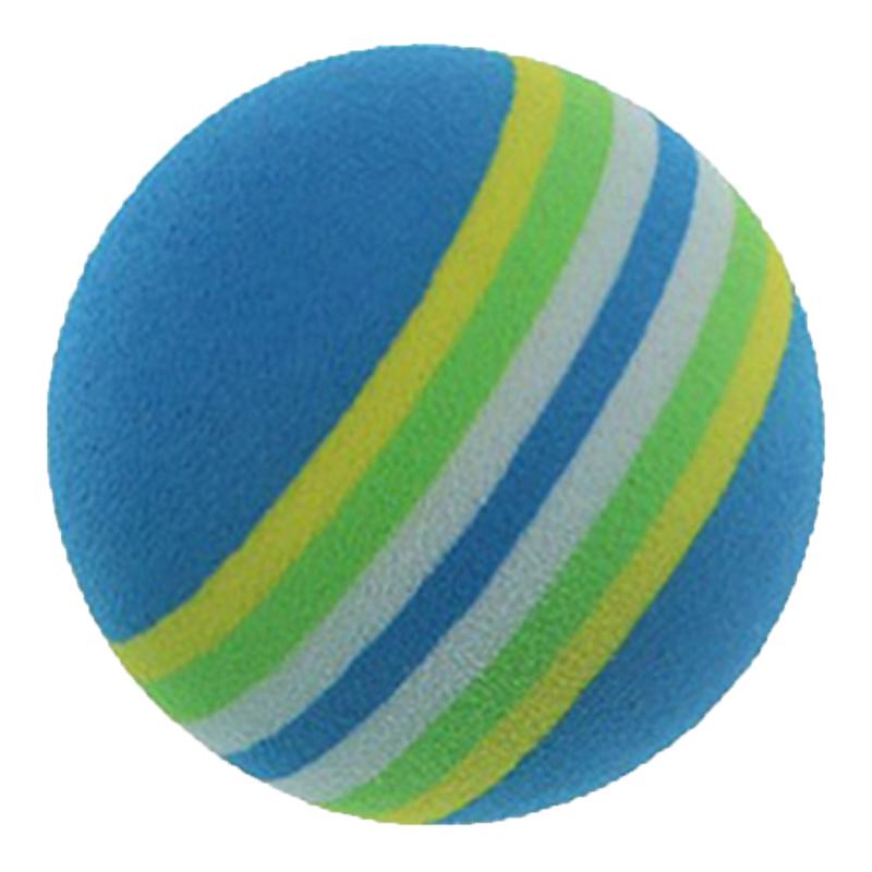 Pelota de Golf de interior a rayas azules, pelota de juego suave de entrenamiento práctica, pelota de goma de espuma elástica, 10 Uds.: Default Title