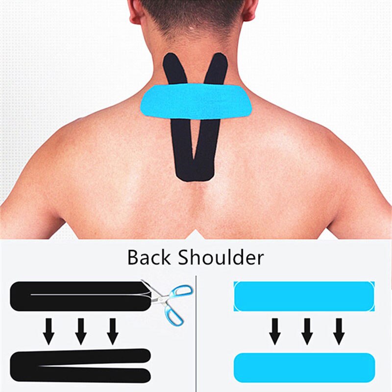 Sports elastik bånd sikkerhed elastoplast fitness tape kinesiologi tape genopretning muskel smertelindring pude knæ skulder ryg nakke