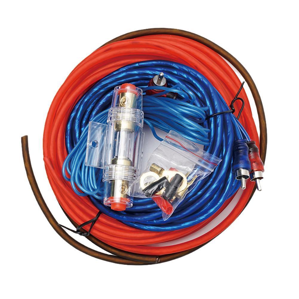 Kits de cableado para altavoces de Audio de coche, amplificador de Cable, Subwoofer, cables de instalación 8GA 60, Cable de alimentación, soporte de fusible para altavoz, Kit AMP F2I8