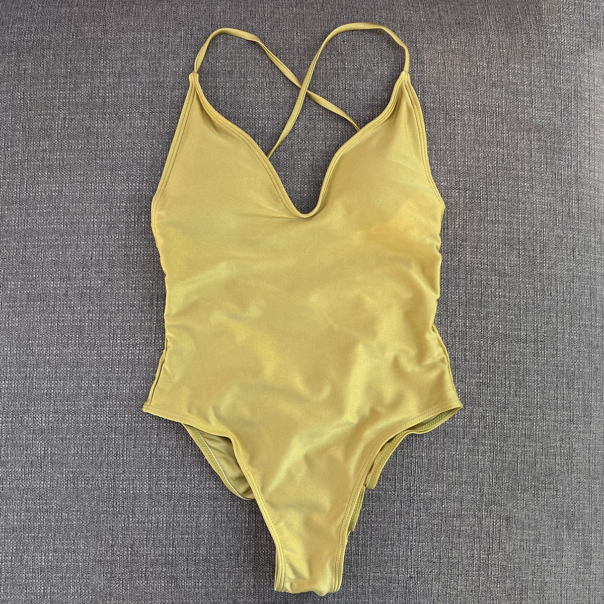 Bañador unicolor de una pieza para mujer, traje de baño , Bikini, traje de baño Sexy de talla grande, traje de baño para mujer