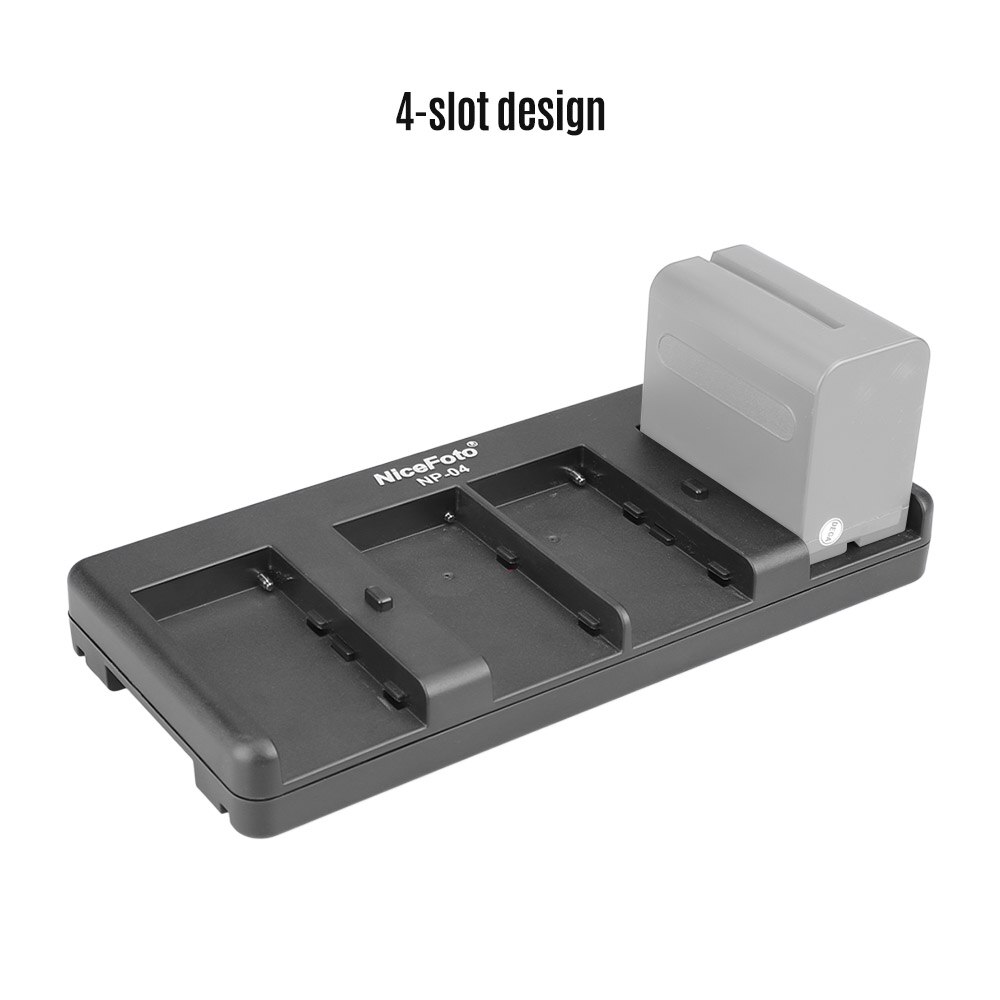 NiceFoto – convertisseur de batterie à V, plaque d&#39;adaptation à 4 fentes pour batterie Sony/F750/F550 pour vidéo
