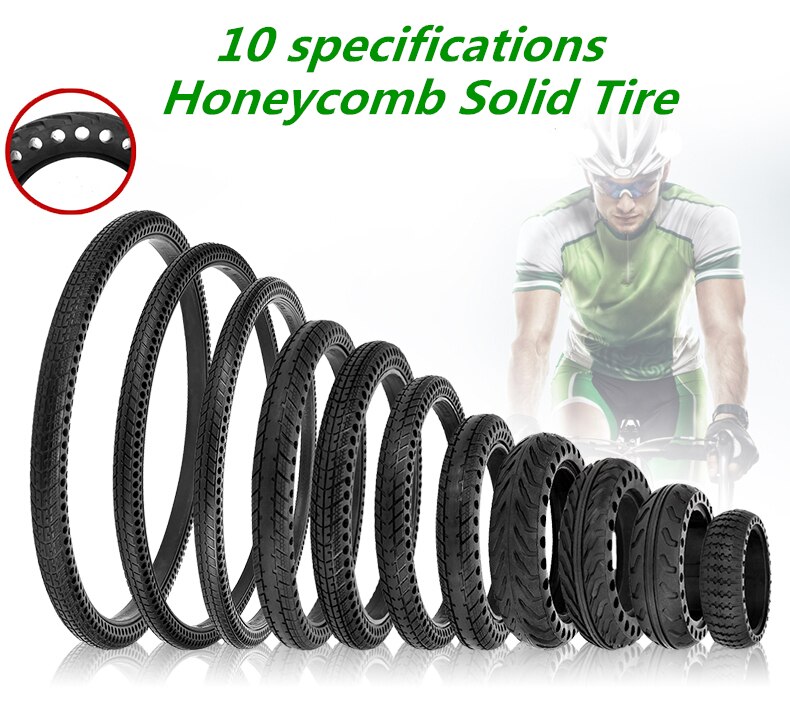 16 Inch Non-pneumatic Airless Ever Tire Perforated Shock Absorbing Tyre Explosion-Proof Solid Tires Bicycle Tires