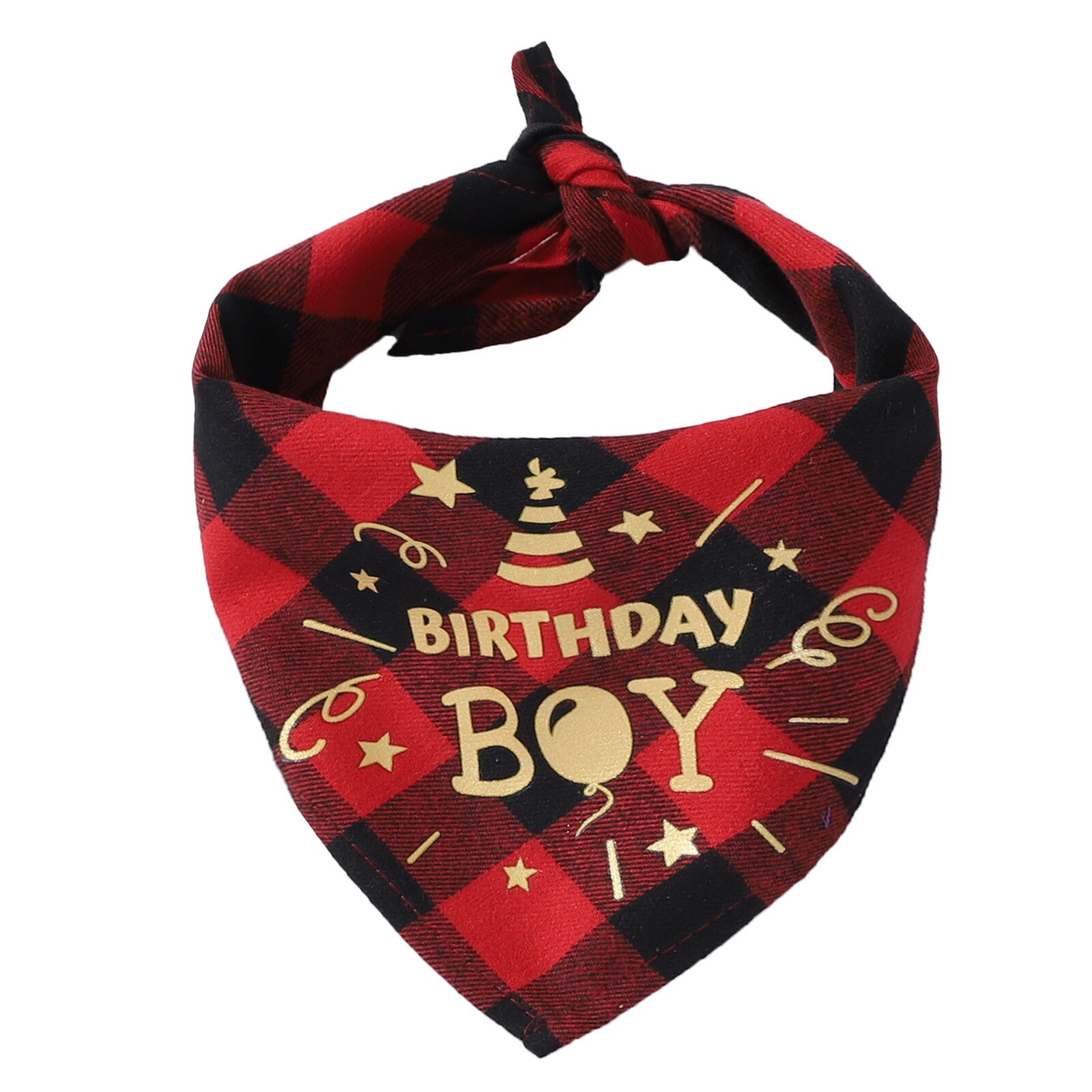 Nonor Verjaardag Pet Bandana Kraag Voor Honden Katten Katoen Driehoekige Slabbetjes Sjaal Kraag Huisdier Artikelen Puppy Accessoires: 05 Red Boy